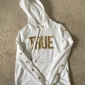 NWOT True Religion hooded sweatshirt.